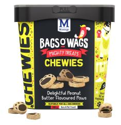 Montego Bags O' Wags Peanut Butter Paws 500g